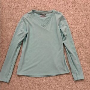 Columbia Blue Fitted Long Sleeve T-Shirt
